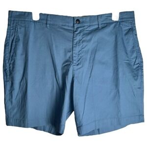 Faherty 40 Waist Island Life Organic Cotton Blend Blue Shorts 8"‎ Inseam